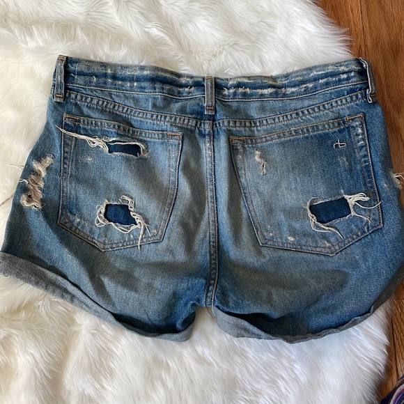 Rag and Bone distressed Jean shorts - Picture 2 of 3